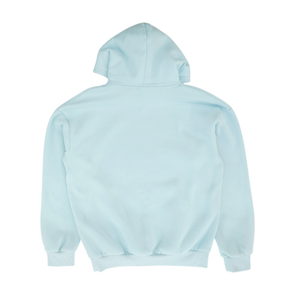 Blue Solid Hoodie Pullover