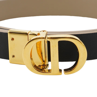Black & Hazelnut 30 Montaigne Reversible Belt in Smooth Calfskin