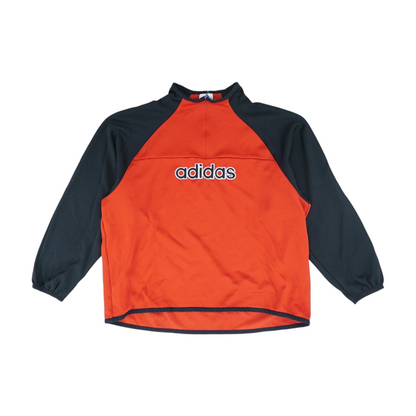 Vintage Red Color Block 1/4 Zip Pullover