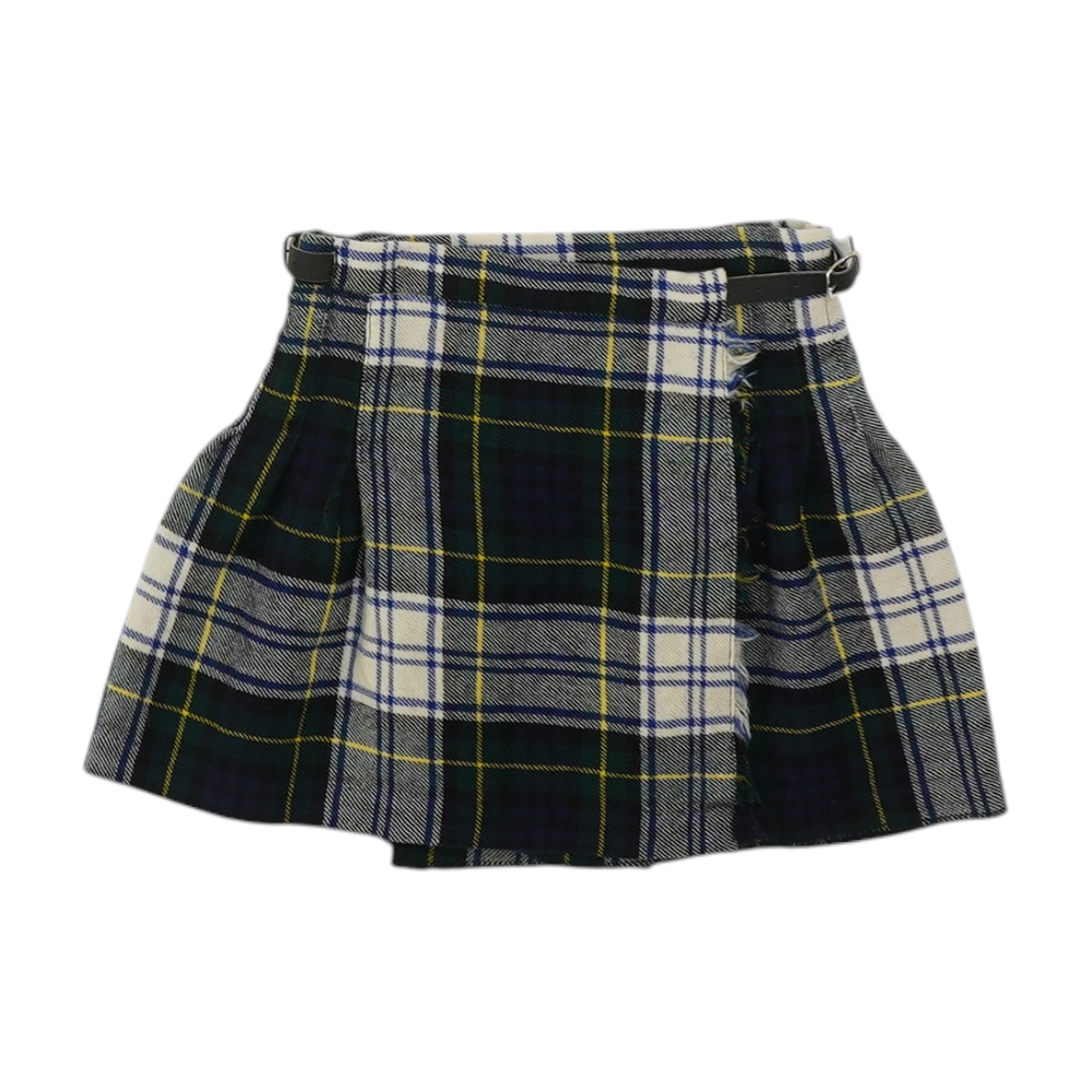 Navy Plaid Skirt