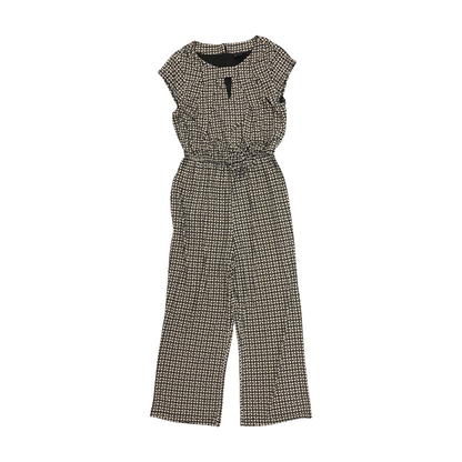 Beige Petite Geometric Jumpsuit