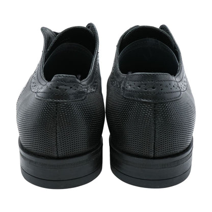 Black Leather Derby/oxford Dress Shoes