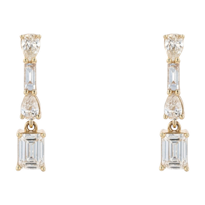 1 1/8 ctw 14K Yellow Gold Drop Earrings