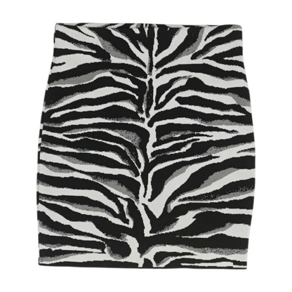 Black Animal Print Mini Skirt