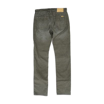 Brown Striped Straight Pants