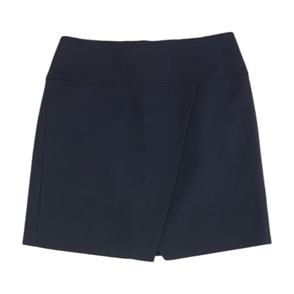 Navy Solid Midi Skirt