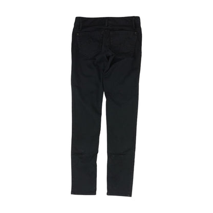 Black Solid Skinny Leg Jeans