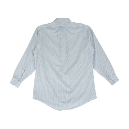 White Striped Long Sleeve Button Down