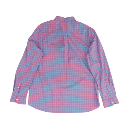 Pink Plaid Long Sleeve Button Down