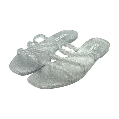 Silver Flat Sandals