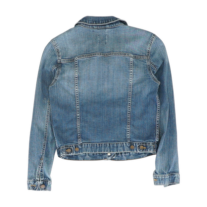Blue Solid Denim Jacket