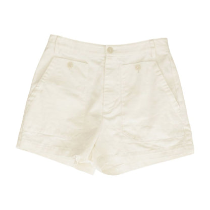 White Solid Shorts