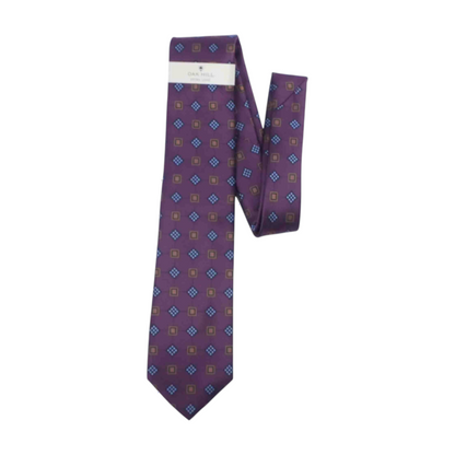 Purple Geometric Neck Tie