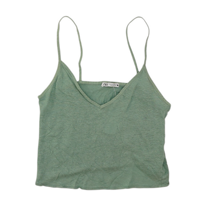 Green Cropped Blouse