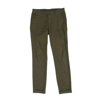 Brown Solid Casual Pants
