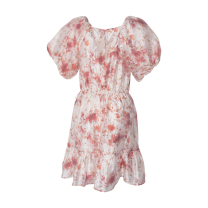 Pink Floral Mini Dress