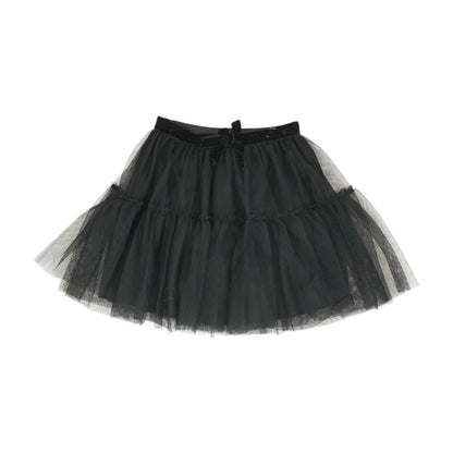 Black Solid Midi Skirt