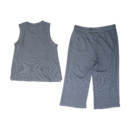 Blue Striped Pant Set