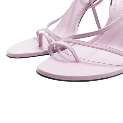 2013 Pink Leather Strappy Hexagonal Heel Sandals