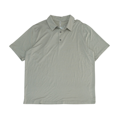 Gray Solid Short Sleeve Polo