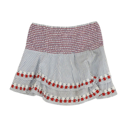 Blue Striped Mini Skirt