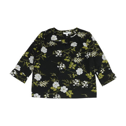 Black Floral Blouse