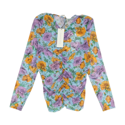 Blue Floral Blouse