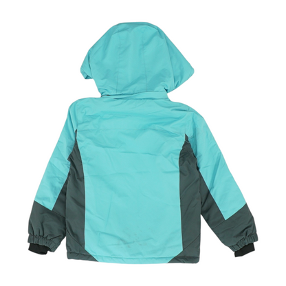 Blue Color Block Coat