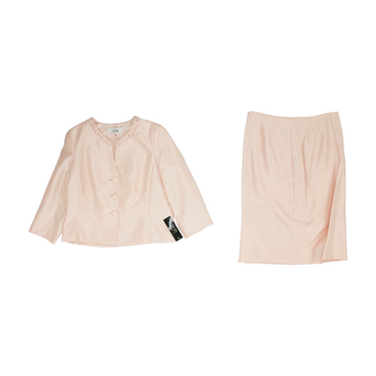 Pink Solid Skirt Set