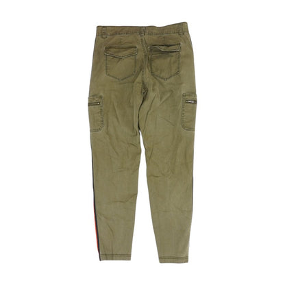 Green High Rise Slim Leg Jeans