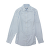 Blue Solid Long Sleeve Button Down