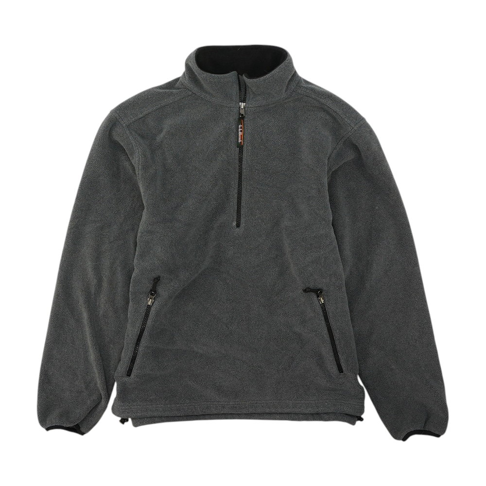 Gray Solid 1/4 Zip Pullover