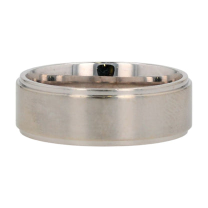 14K White Gold Flat Brushed Finish Band