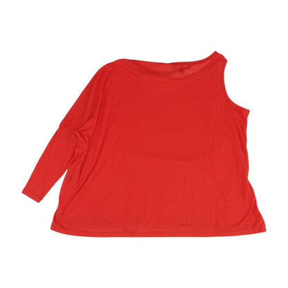 Red Solid Long Sleeve Blouse