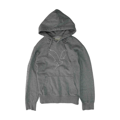Gray Solid Hoodie Pullover