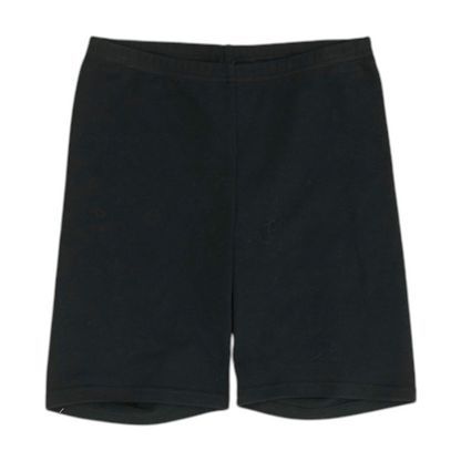 Black Solid Active Shorts