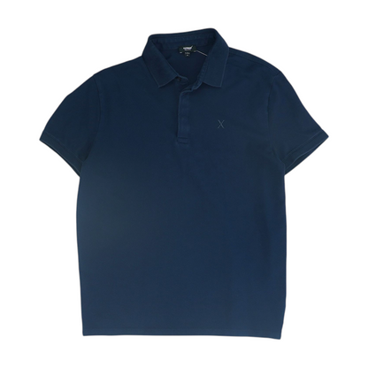 Navy Solid Short Sleeve Polo