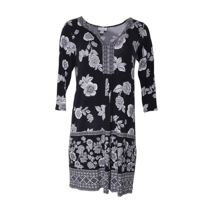 Black Petite Floral Mini Dress