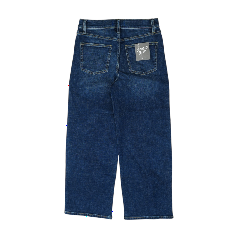 Navy Wide Leg Jeans