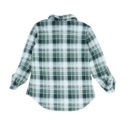 Green Plaid Button Down