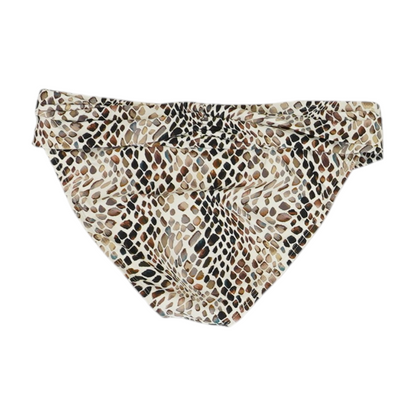 Beige Abstract Swim Bottom