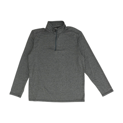 Gray Solid 1/4 Zip Pullover