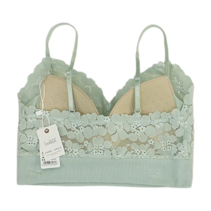 Green Floral Bra