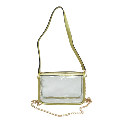 Gold Transparent Stadium Bag