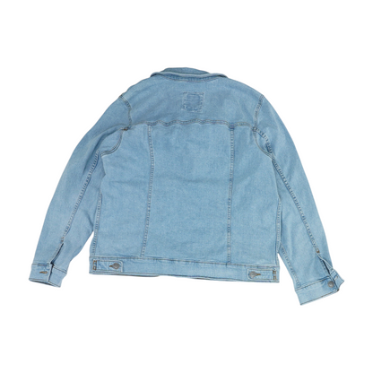 Blue Solid Denim Jacket