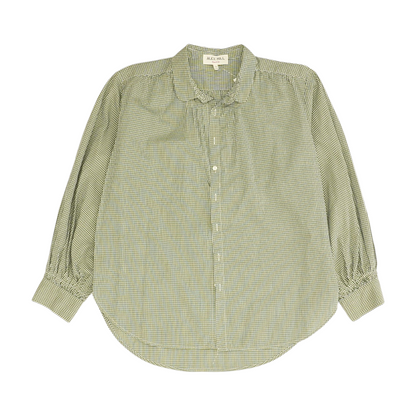 Green Check Button Down