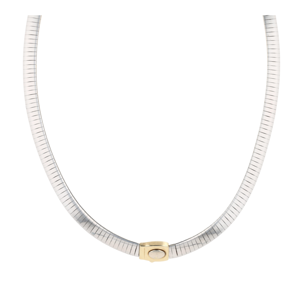 14K Two-Tone Gold Choker Necklace