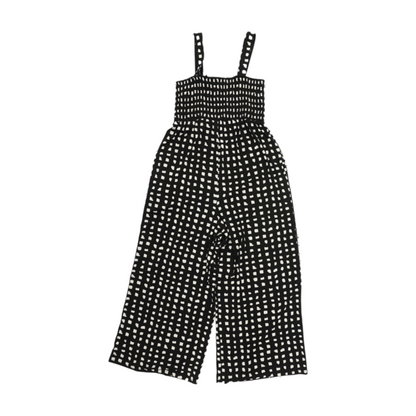 Black Maternity Geometric Jumpsuit