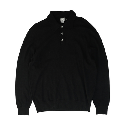 Black Solid Pullover Sweater