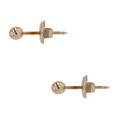 14K Yellow Gold Stud Earrings